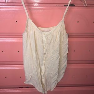 Old navy button up cream tank
